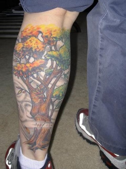 arboles a color 7 - tatuajes de árboles