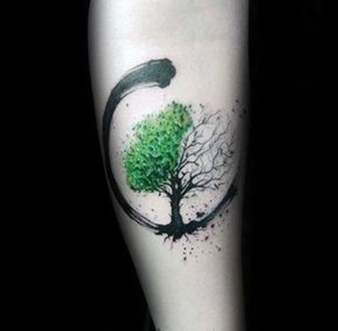 arboles en el brazo 1 - tatuajes de árboles