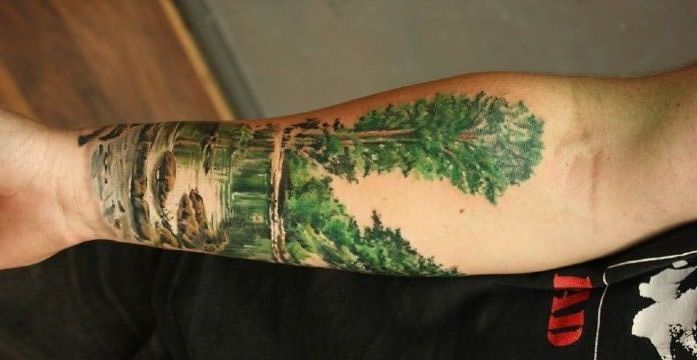 arboles en el brazo 3 - tatuajes de árboles
