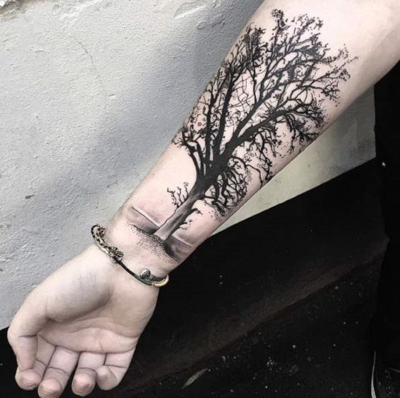 arboles en el brazo 5 - tatuajes de árboles
