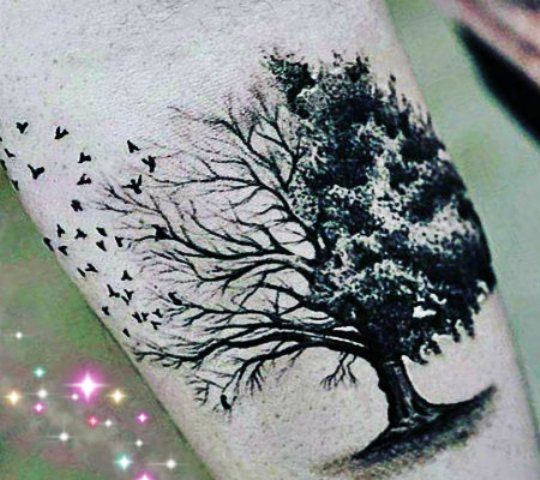 con aves 6 - tatuajes de árbol de la vida