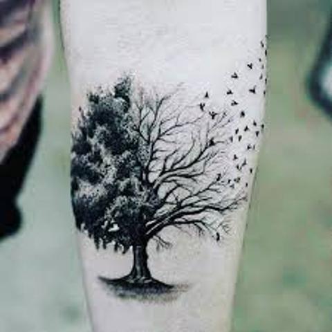 con pajaros 6 - tatuajes de árboles