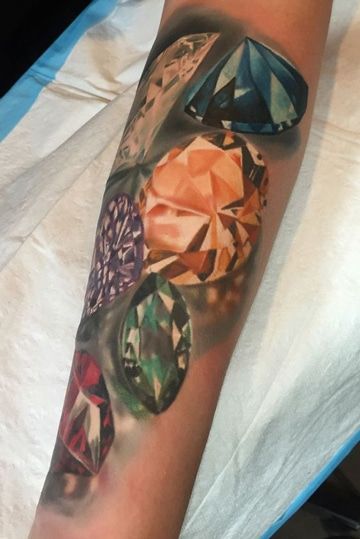 de diamantes realistas 6 - Tatuajes de diamantes