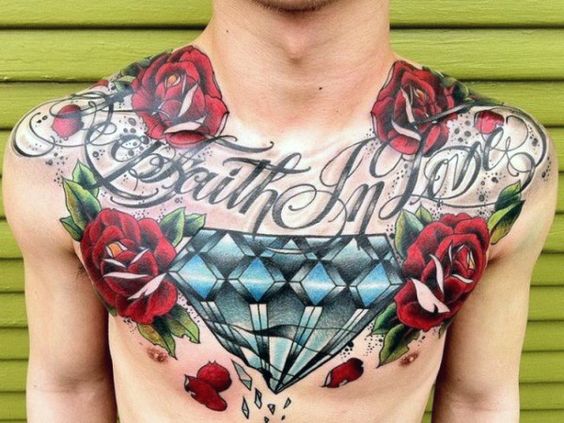 diamantes con rosas 6 - Tatuajes de diamantes