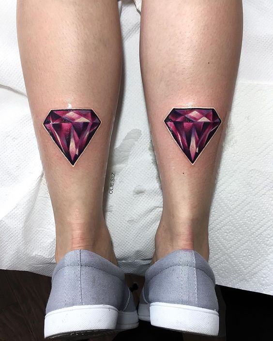 diamantes en colores 1 - Tatuajes de diamantes