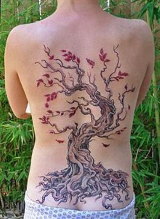 en la espalda 1 - tatuajes de árboles