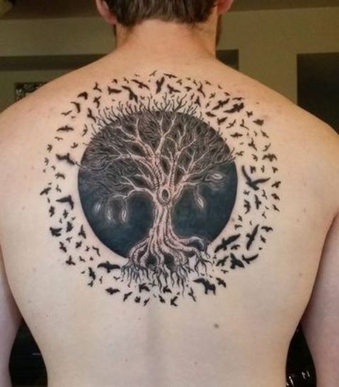 en la espalda 3 - tatuajes de árboles