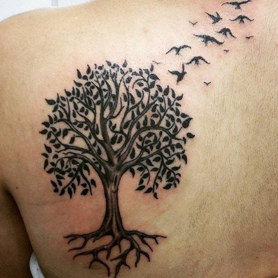 en la espalda 7 - tatuajes de árboles