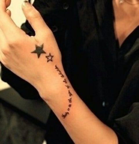 en la mano estrellas 2 - tatuajes en la mano