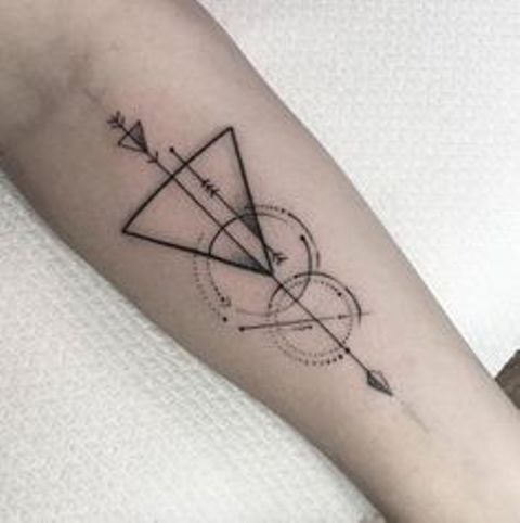 flechas con triangulos 1 - tatuajes de flechas
