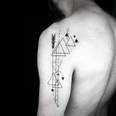 flechas con triangulos 5 - tatuajes de flechas