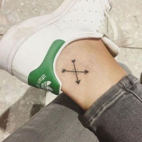 flechas cruzadas 1 - tatuajes de flechas