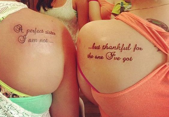 hermanas de frases 1 - tatuajes para hermanas