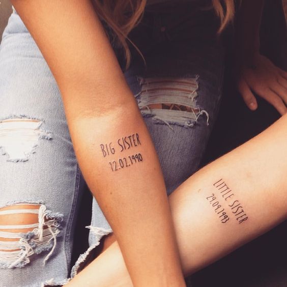 hermanas de frases 4 - tatuajes para hermanas