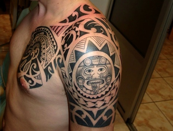 hombro azteca 5 - Tatuajes en el hombro