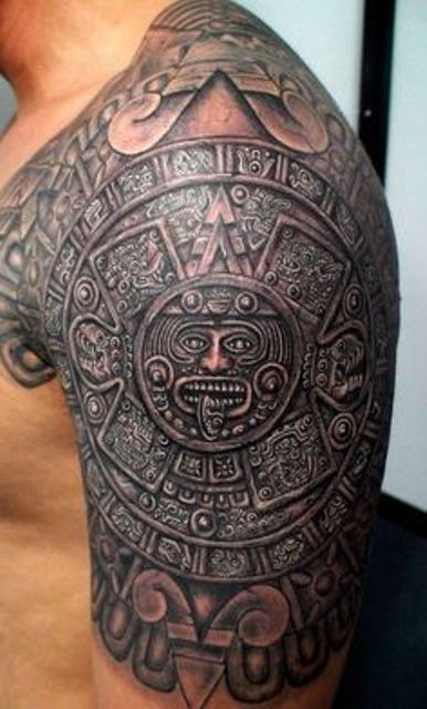 hombro azteca - Tatuajes en el hombro