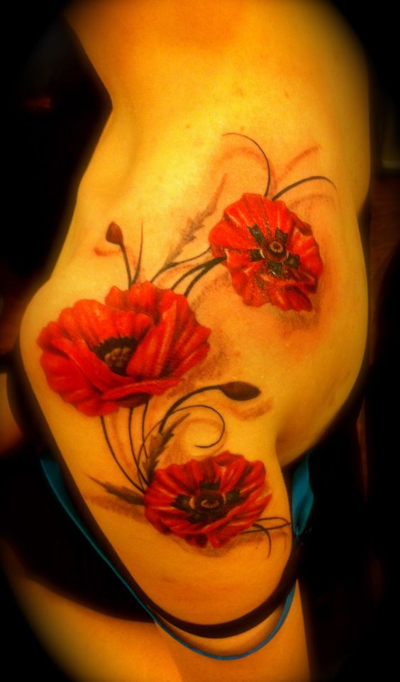 hombro flores 4 - Tatuajes en el hombro