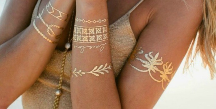 tinta dorada 7 - tatuajes de tinta blanca