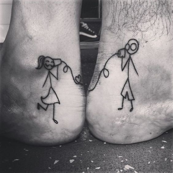 tobillo para parejas 7 - Tatuajes en el tobillo