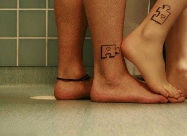 tobillo para parejas 9 - Tatuajes en el tobillo