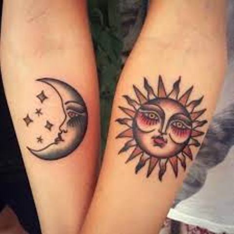 imagenes de sol y luna 1 - Tatuajes de sol y luna