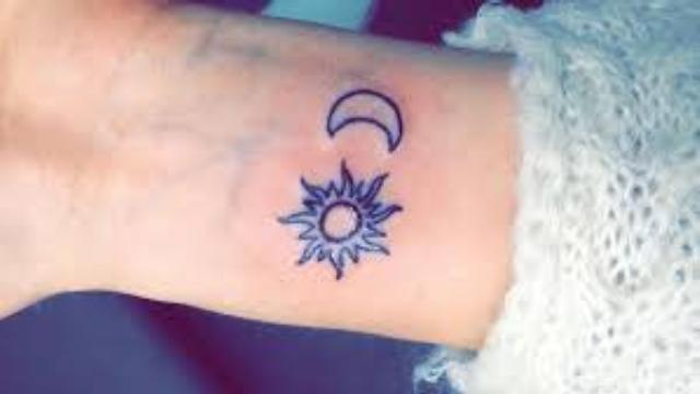 pequeños de sol y luna - Tatuajes de sol y luna