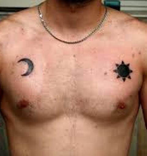 sol y luna hombres 1 - Tatuajes de sol y luna