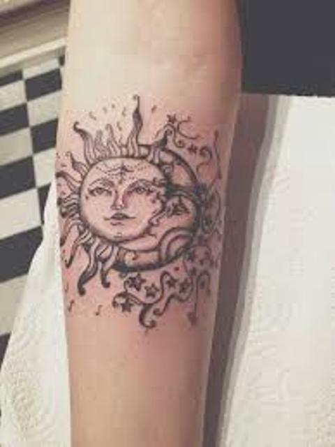 sol y luna hombres 2 - Tatuajes de sol y luna