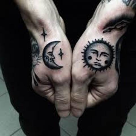 sol y luna hombres 4 - Tatuajes de sol y luna