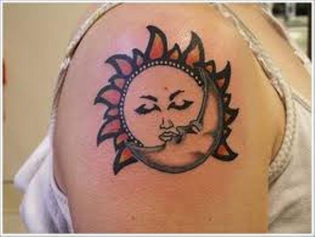 sol y luna juntos 1 - Tatuajes de sol y luna