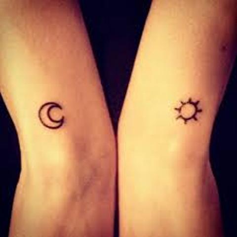 un sol y una luna 1 - Tatuajes de sol y luna