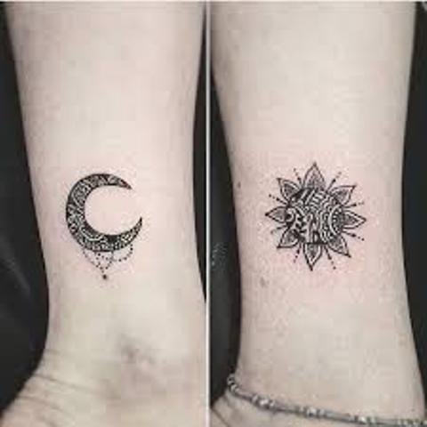 un sol y una luna 4 - Tatuajes de sol y luna