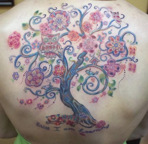 arbol de la vida en la espalda 2 - tatuajes de árbol de la vida