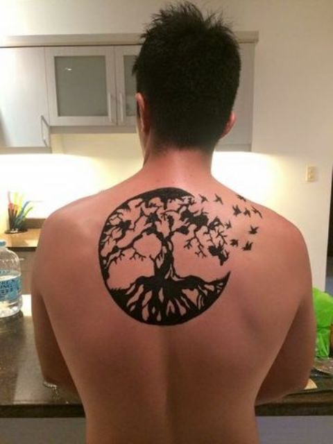 arbol de la vida en la espalda 3 - tatuajes de árbol de la vida