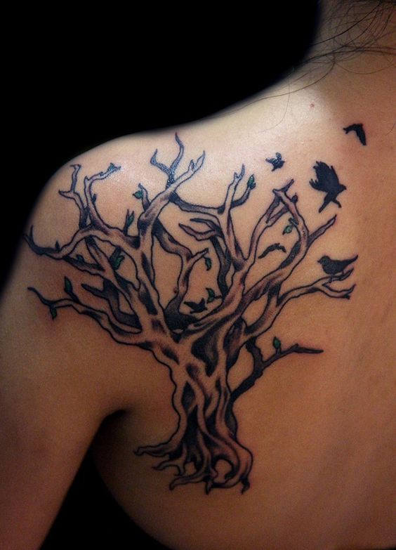 arbol de la vida en la espalda 6 - tatuajes de árbol de la vida