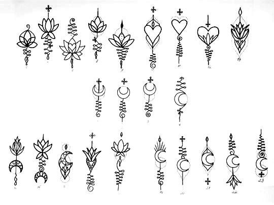 diseños de unalome 1 - Tatuajes de Unalome