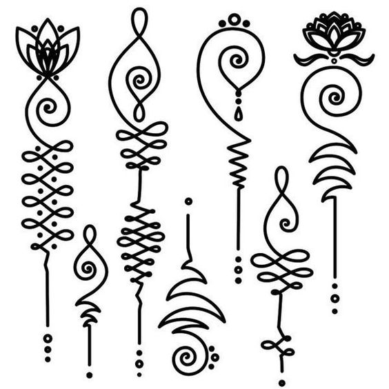 diseños de unalome 4 - Tatuajes de Unalome