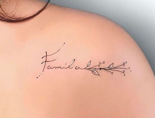 palabra familia 3 - tatuajes de familia