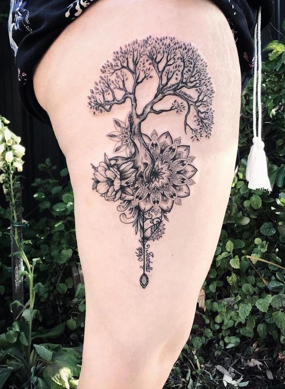 para mujer 1 - tatuajes de árbol de la vida