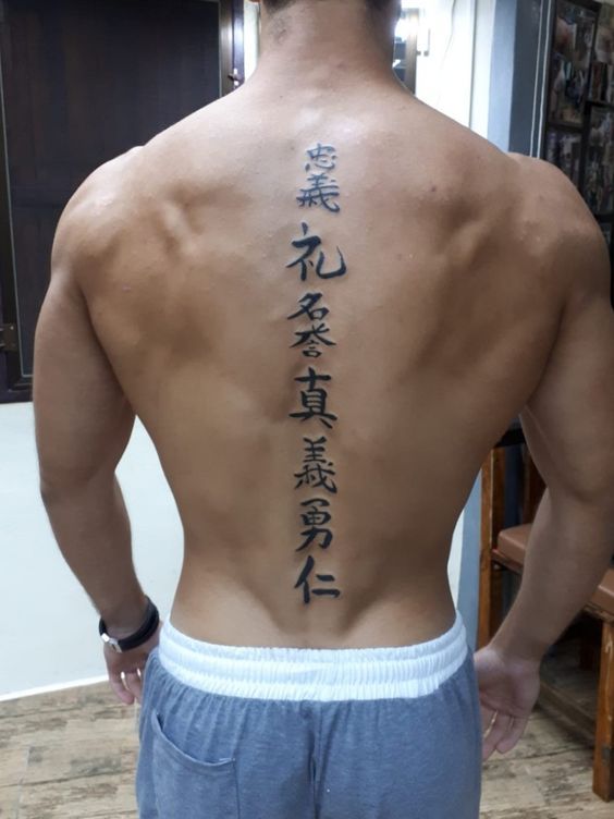 Featured image of post Tatuajes En La Espalda Para Hombres Letras Tatuaje de letras que forman una frase