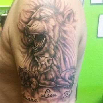 de leones 2 - tatuajes con significados de familia