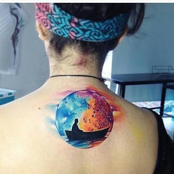 de luna llena 5 - tatuajes de planetas