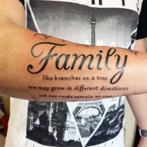 family o familia 4 - tatuajes con significados de familia
