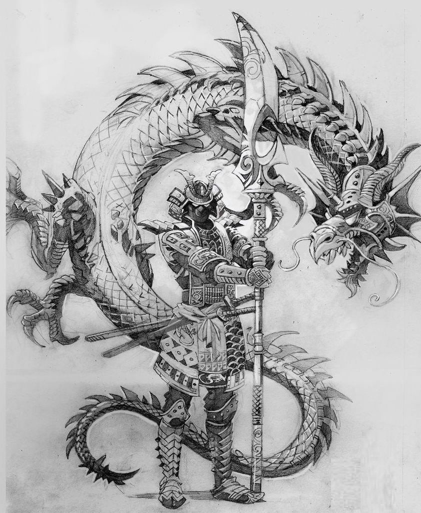 samurais y dragones 2 - tatuajes de samurai