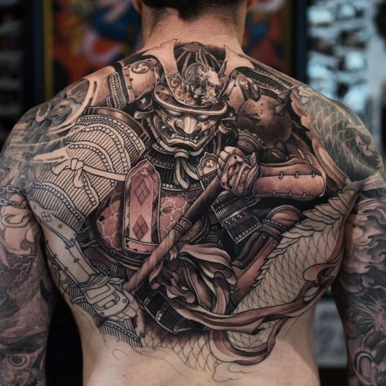 samurais y dragones 3 - tatuajes de samurai