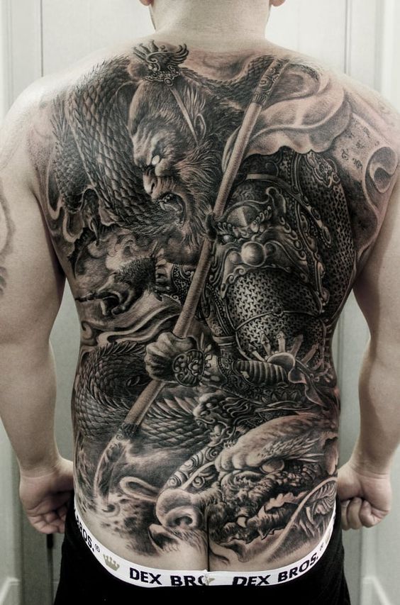 samurais y dragones 4 - tatuajes de samurai