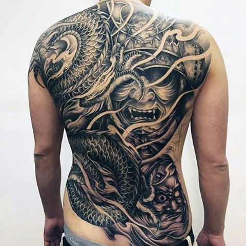 samurais y dragones 5 - tatuajes de samurai