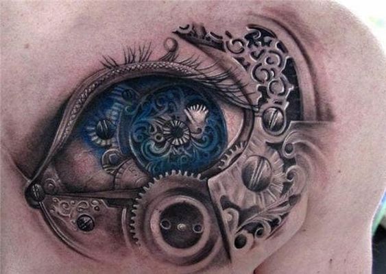 ojos con reloj 2 - tatuajes de ojos