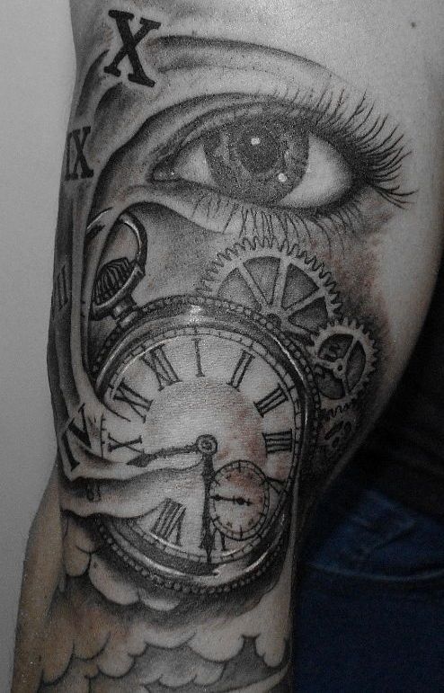 ojos con reloj 3 - tatuajes de ojos