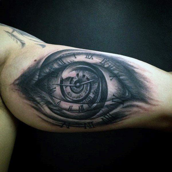 ojos con reloj 4 - tatuajes de ojos